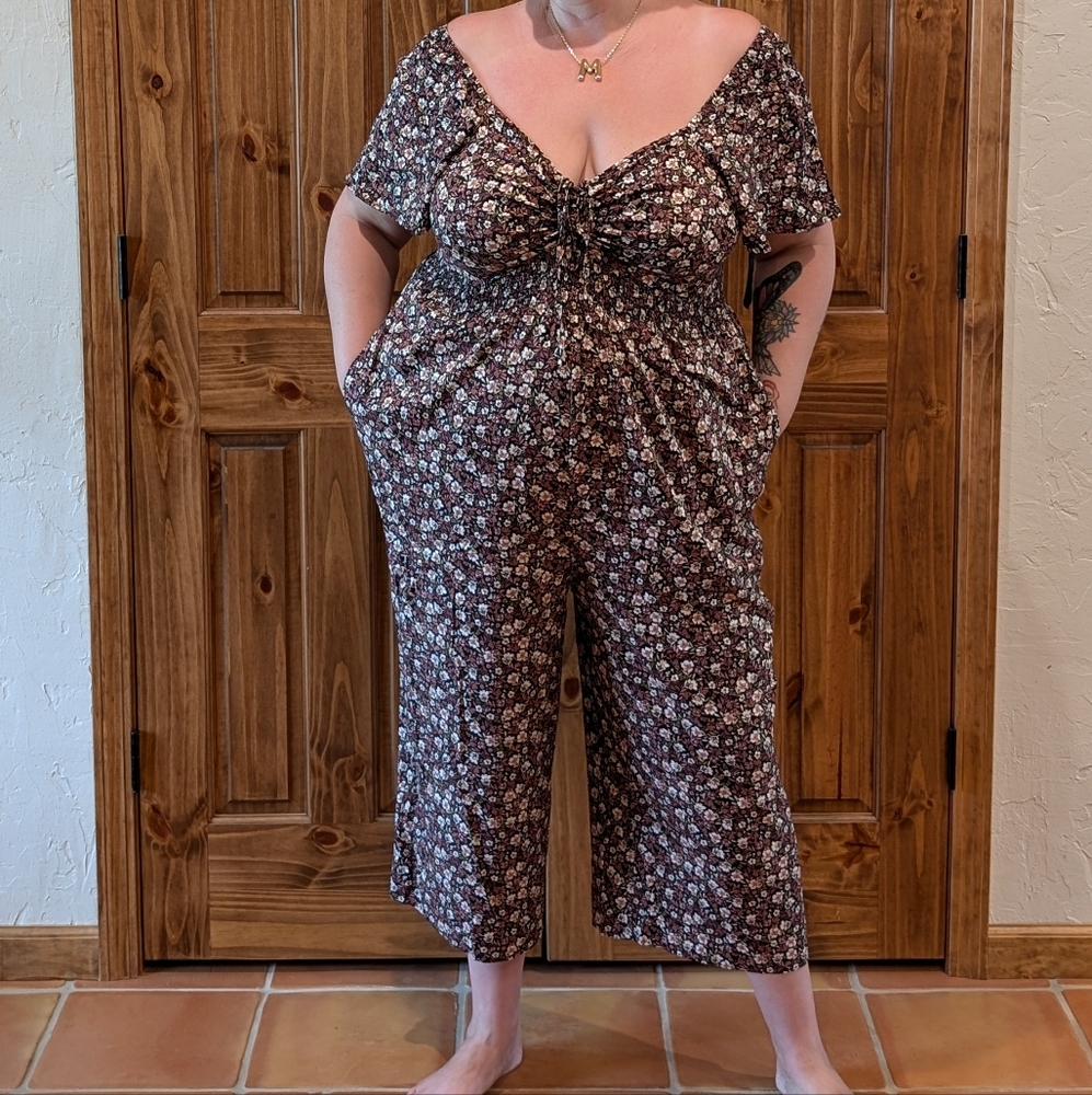Torrid Floral Off-Shoulder Jumpsuit